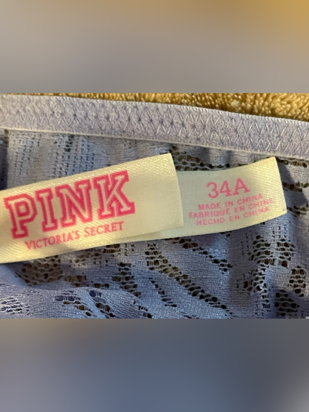 Victoria's Secret Periwinkle Lace Bra & Panty Set - Picture 4 of 6